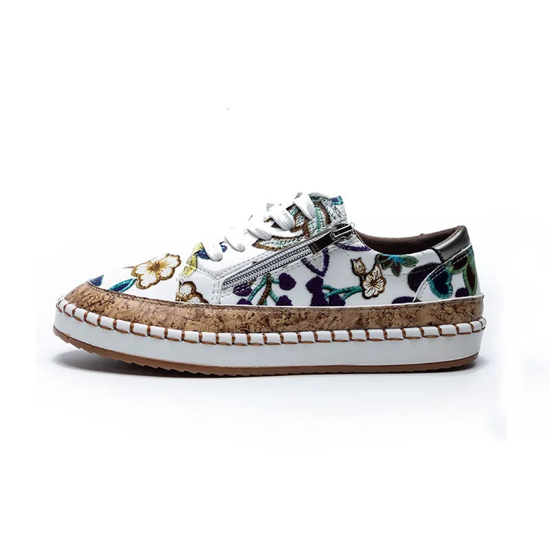 Women's Floral Print Canvas Sneakers
