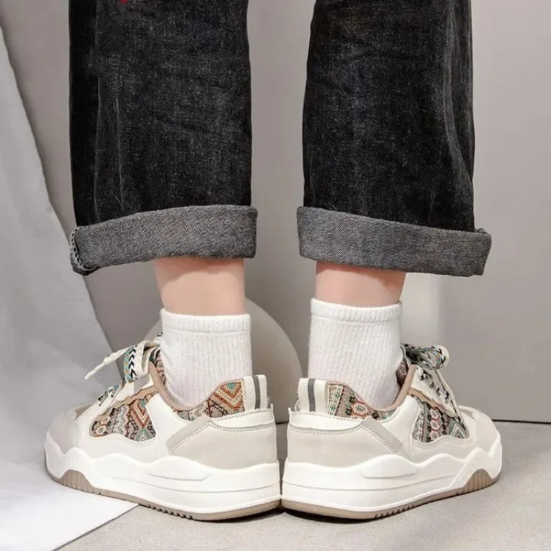 Women's Colorful Lace-Up Platform Sneakers