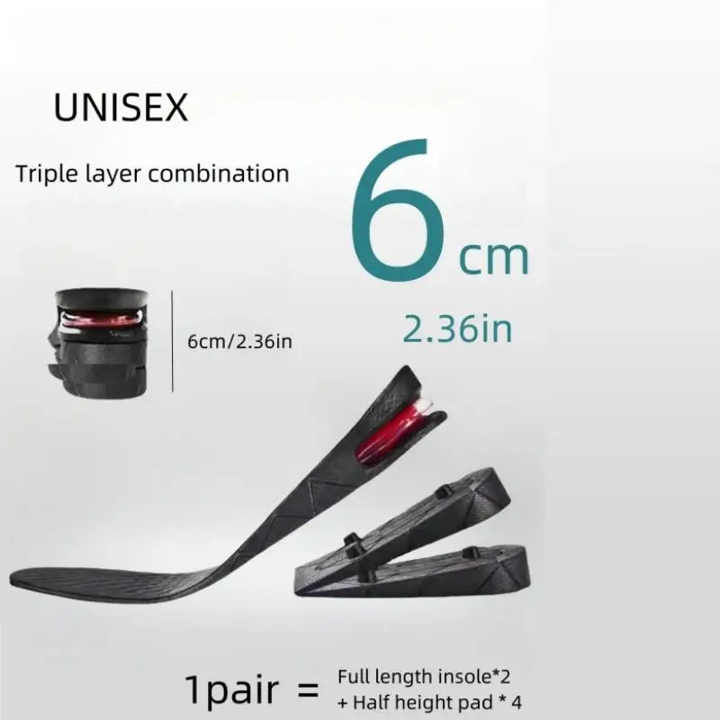 Height Increasing Insoles – Detachable Layers