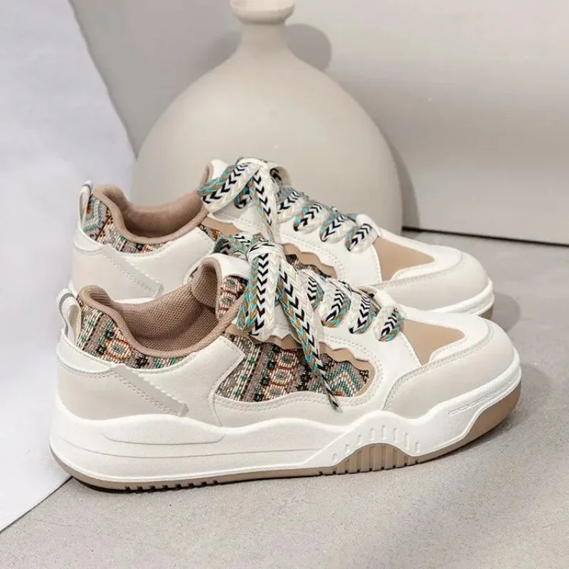 Women's Colorful Lace-Up Platform Sneakers