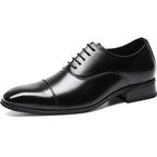 Men's Wide-Fit Leather Oxford Dress Shoes
