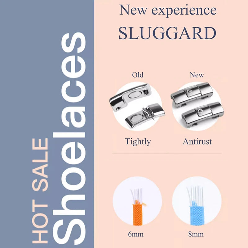 Flat Elastic No-Tie Shoelaces (8mm)