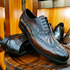 Men's Leather Brogue Oxford Dress Shoes