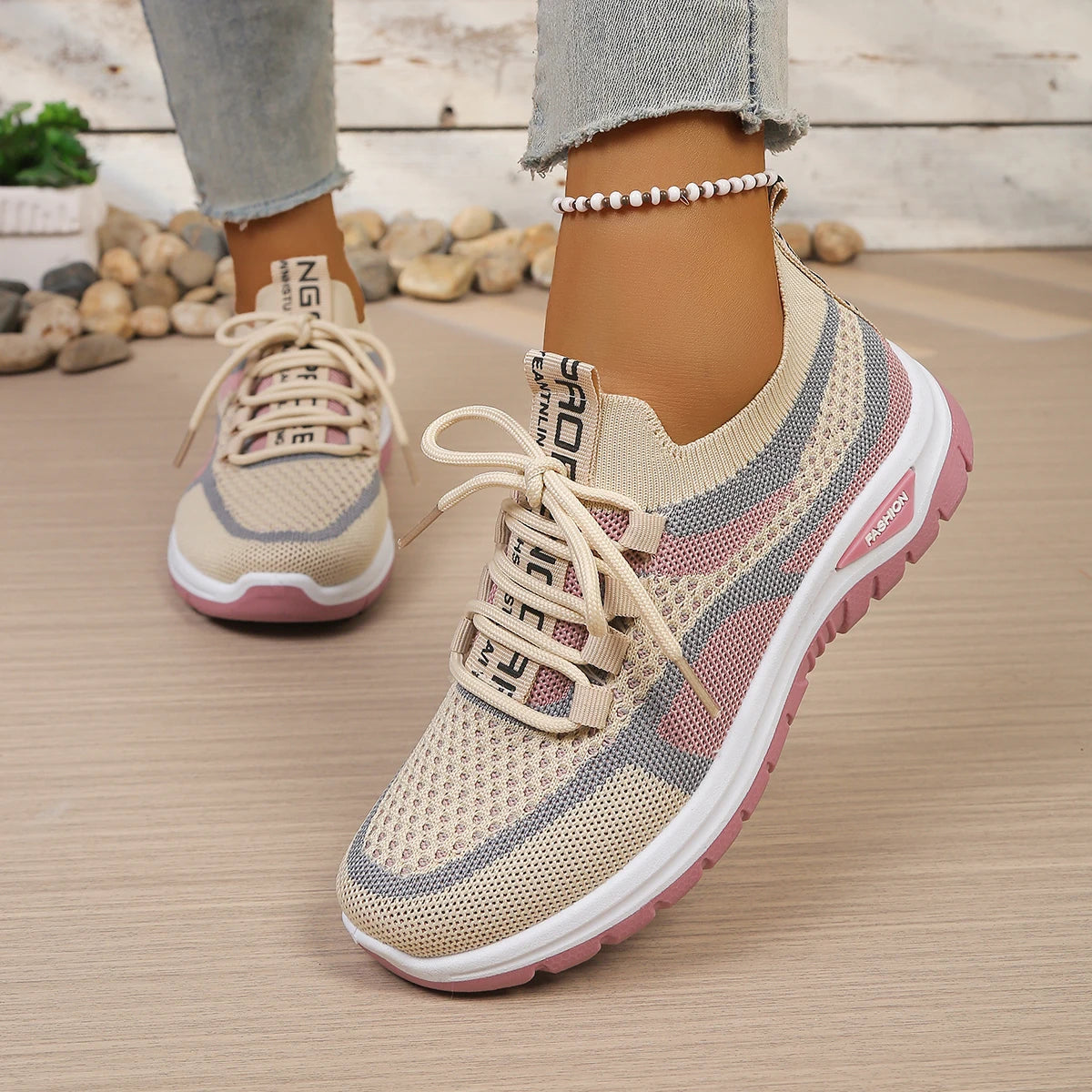 Women's Two-Tone Work Sneakers
