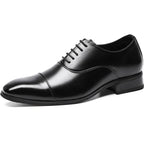 Men's Wide-Fit Leather Oxford Dress Shoes