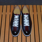 Men's Plaid Leather Derby Sneakers