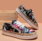 Women's Floral Print Canvas Sneakers