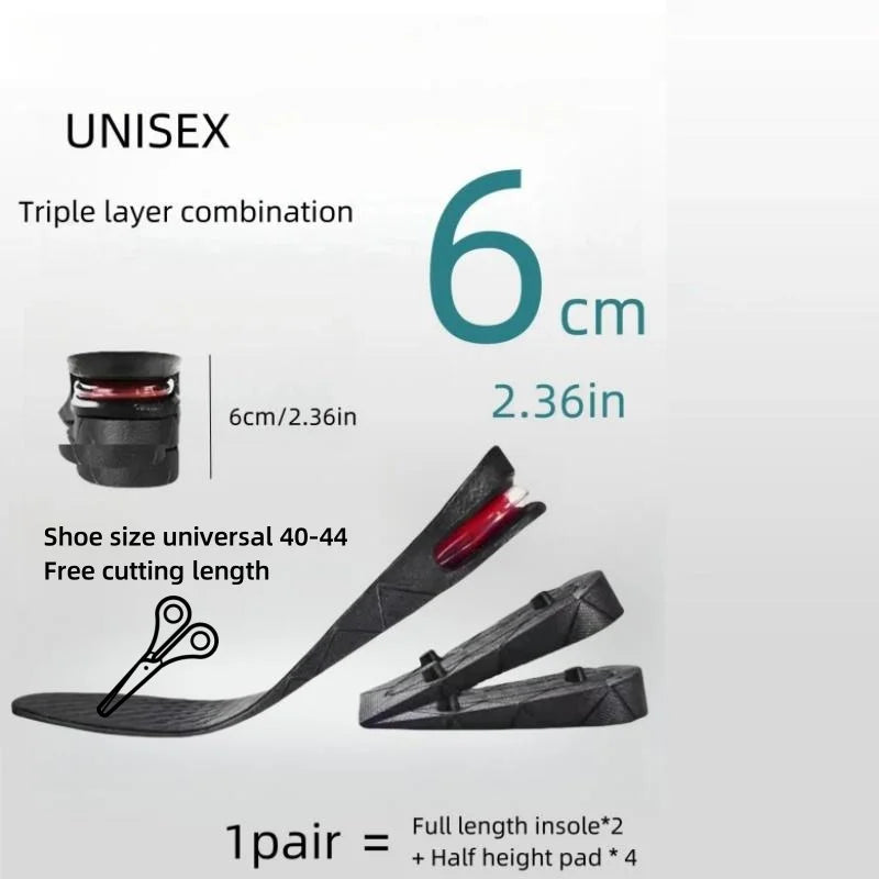 Height Increasing Insoles – Detachable Layers