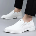 Men's Pointed Toe Two-Tone Leather Dress Shoes