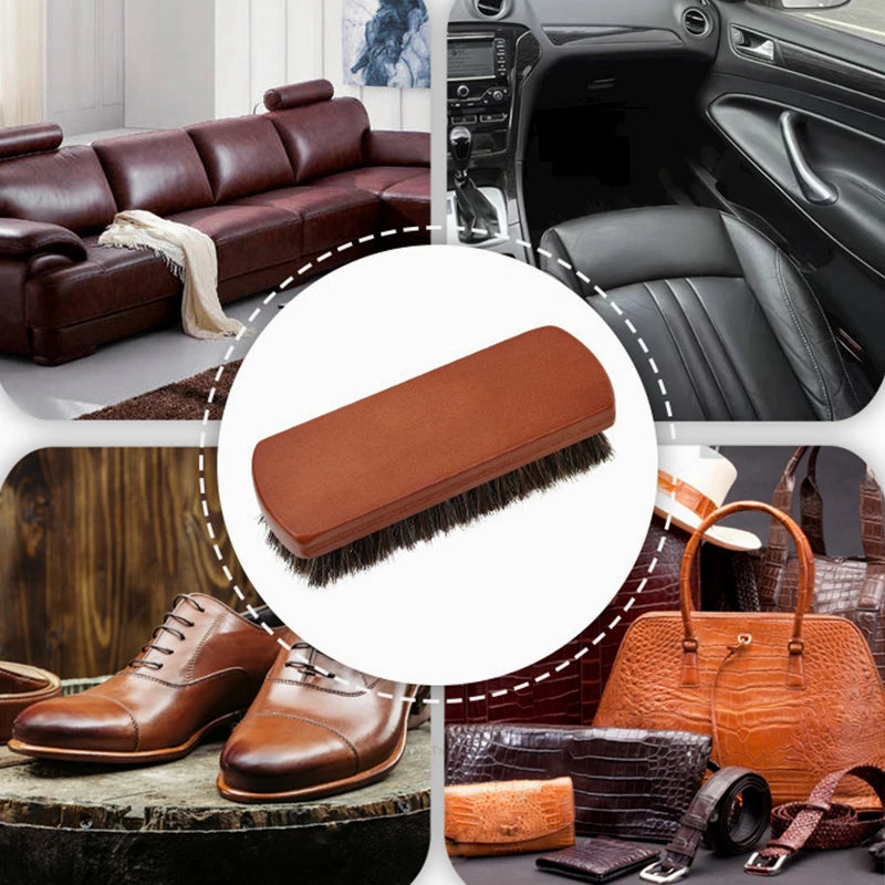 Horsehair Leather Polish Brush