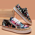 Women's Floral Print Canvas Sneakers