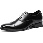Men's Wide-Fit Leather Oxford Dress Shoes