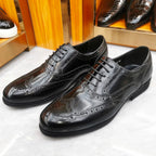 Men's Leather Brogue Oxford Dress Shoes