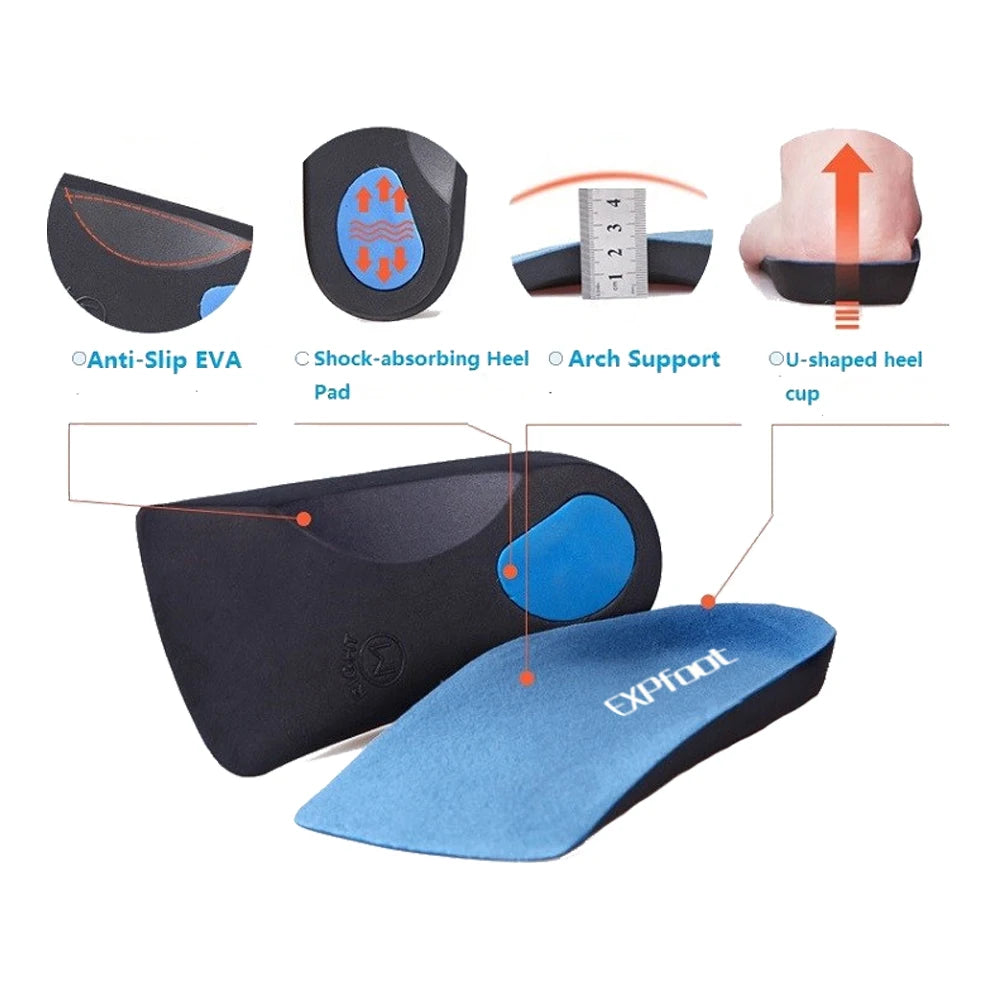 3/4 Orthotic Arch Support Insoles