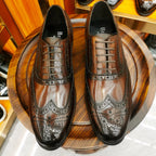 Men's Leather Brogue Oxford Dress Shoes
